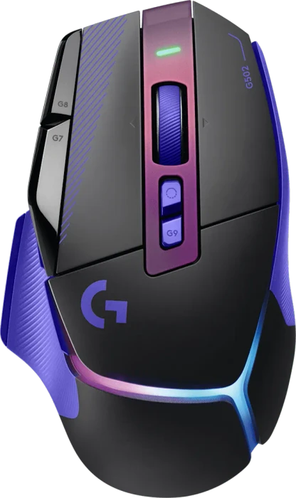 Logitech G502 X Plus, schwarz/violett, USB