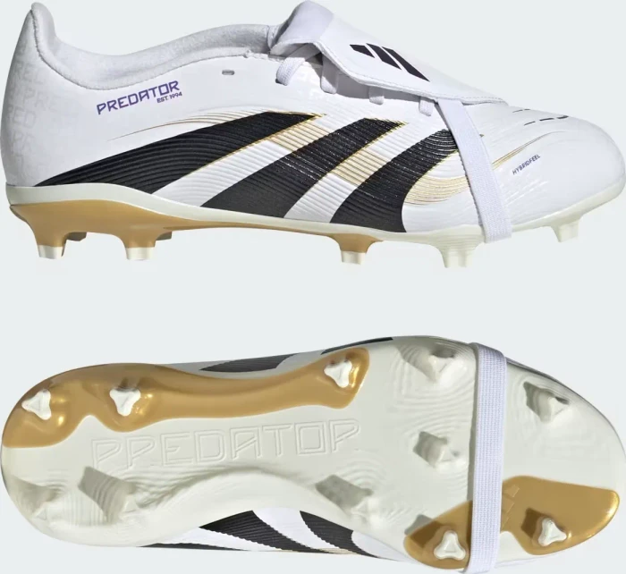 adidas Predator League Fold-Over Tongue FG/MG cloud white/core black/gold metallic (Junior)