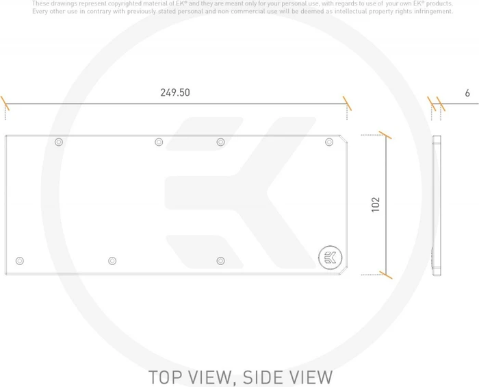 EK Water Blocks Quantum Line EK-Quantum Vector RX 6700XT Backplate, schwarz