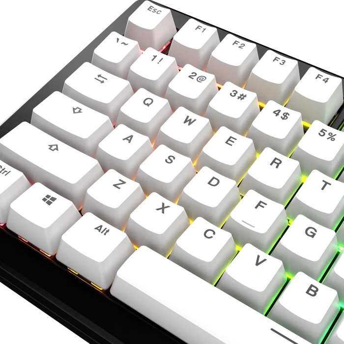 Glorious GPBT Basics Keycaps, Kunststoff (PBT), Classic White, weiß, 130 Tasten, ANSI-US