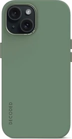 Decoded AntiMicrobial Silicone Back Cover für Apple iPhone 15 Plus Sage Leaf