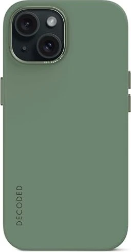 Decoded AntiMicrobial Silicone Back Cover für Apple iPhone 15 Plus Sage Leaf
