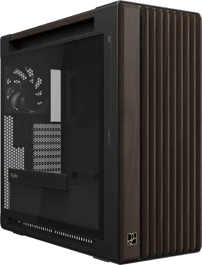 ASUS ProArt PA602 Wood Edition Modern Black, schwarz/braun, Tempered Glass Panel, Glasfenster