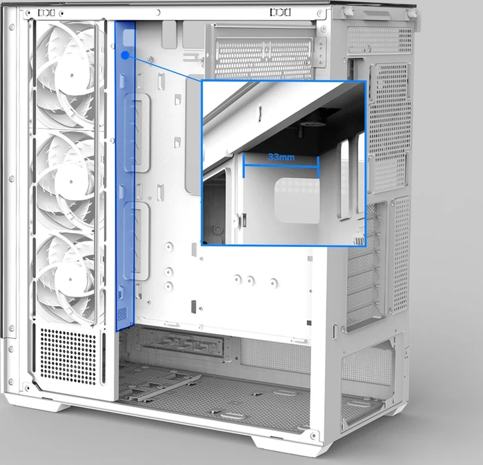 Zalman P40 Prism Plus White, weiß, Glasfenster