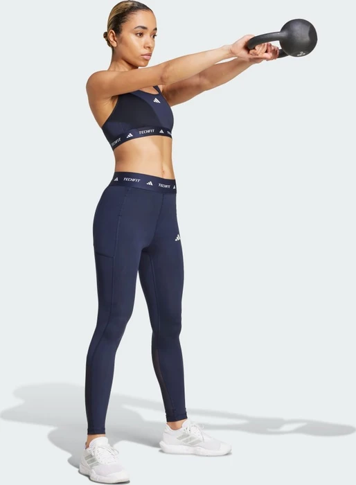 adidas TECHFIT Medium-Support Sport-BH legend ink (Damen)
