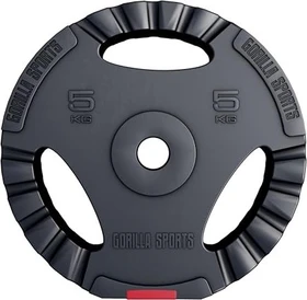 Gorilla Sports Kunststoff Gripper Hantelscheibe 5kg