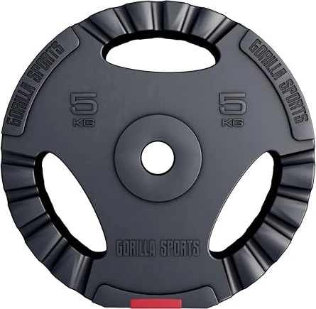 Gorilla Sports Kunststoff Gripper Hantelscheibe 5kg