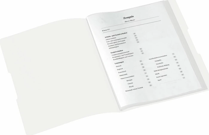 Herlitz easy orga to go Sichtbuch für Zeugnisse, A4, weiß/rosa, inkl. 20 Klarsichthüllen