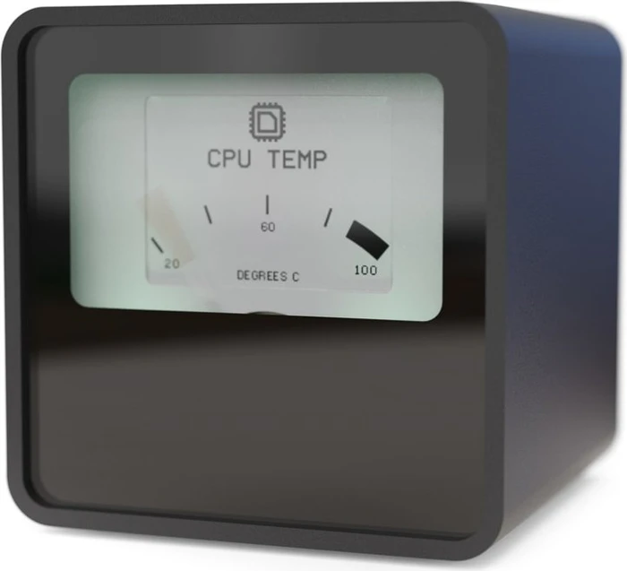Streacom VU1 Dynamic Analogue Dials, Zeigermessgerät, Hub, schwarz, 1.5"