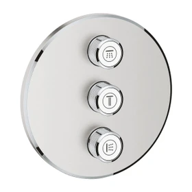 Grohe Grohtherm SmartControl Kontrollfeld mit 3 Ventilen supersteel