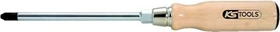 KS Tools ERGOTORQUE WOOD Kreuzschlitz Schraubendreher, PH2x100mm