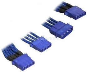 BitFenix Alchemy 4-Pin Molex auf 3x 4-Pin Molex 55cm, sleeved blau/blau (BFA-MSC-M3MBB-RP)