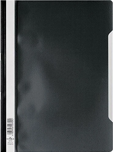 Durable Sichthefter, A4, schwarz/transparent, 50er-Pack