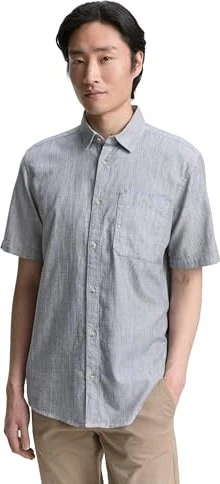 Tom Tailor Regular Fit Baumwolle Hemd kurzarm (Herren)