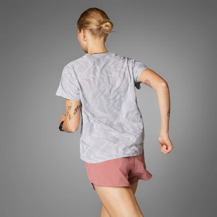 adidas Ultimate Heat.RDY Engineered Running Laufshirt kurzarm halo silver (Damen)