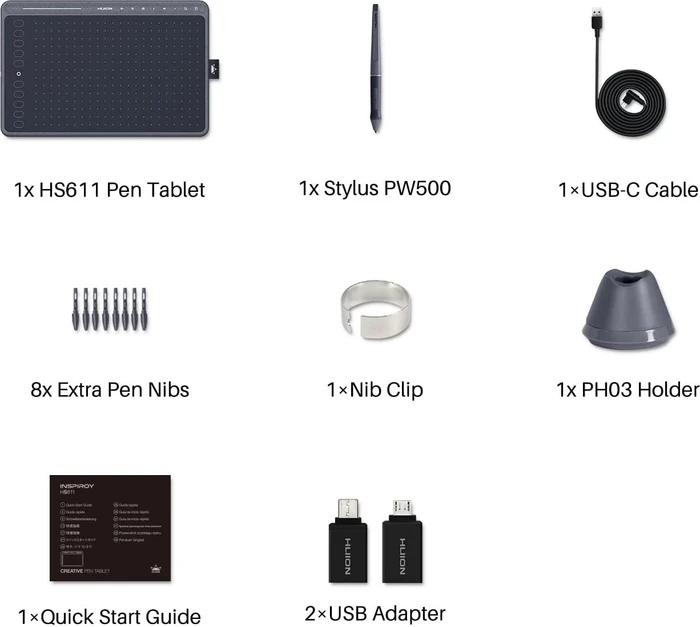 Huion HS611, Space Grey