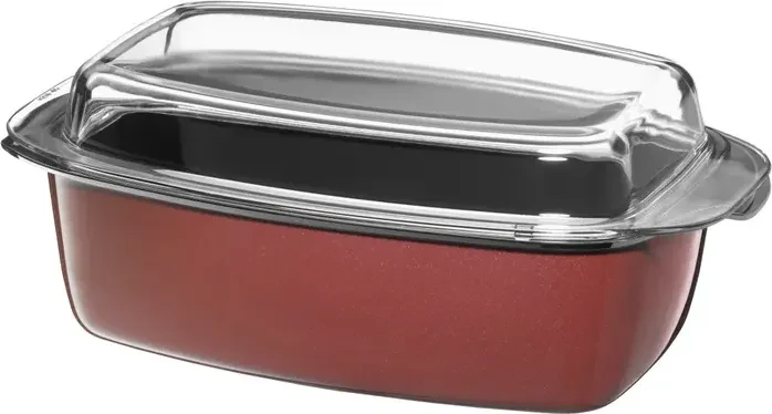 WMF Fusiontec Mineral Bräter mit Glasdeckel 32x21cm 5.3l rose quartz