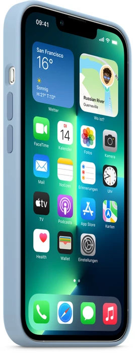 Apple Silikon Case mit MagSafe für iPhone 13 Pro dunstblau