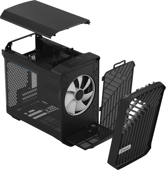 Fractal Design Torrent Nano Black RGB TG Light Tint, Glasfenster, Mini-ITX