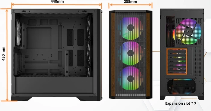 Raijintek Agos Max MS4 White, Glasfenster