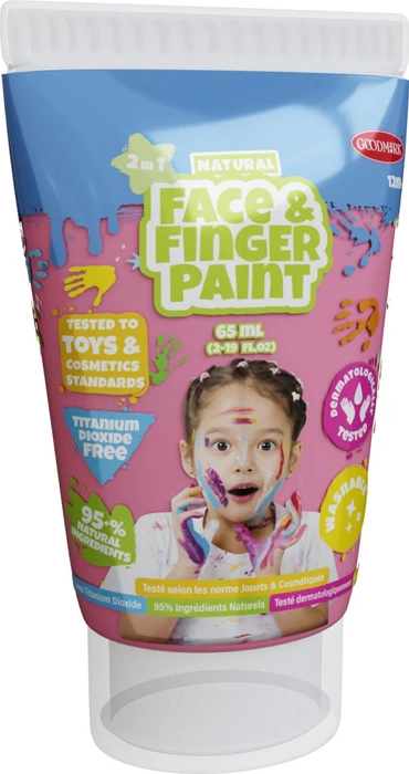 Boti Natural Face & Fingerpaint Fingerfarbe, pink, 65ml