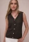 Street One V-Neck und Knopfleiste Weste espresso brown (Damen) Vorschaubild