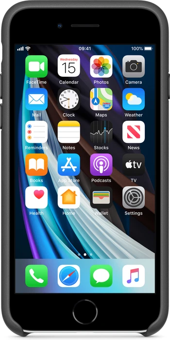 Apple Leder Case für iPhone SE (2020) schwarz