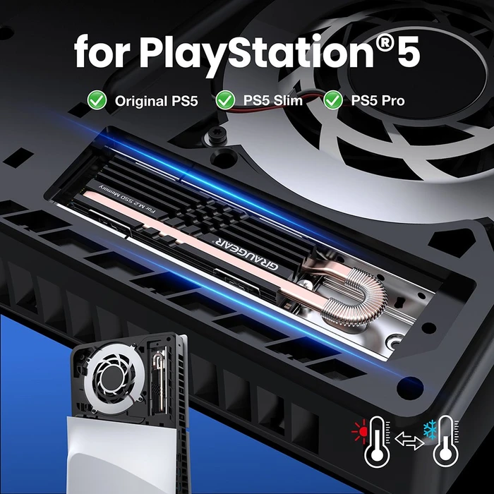 Graugear G-M2HS07-GC, Heatpipe Kühlkörper für M.2 2280 SSD