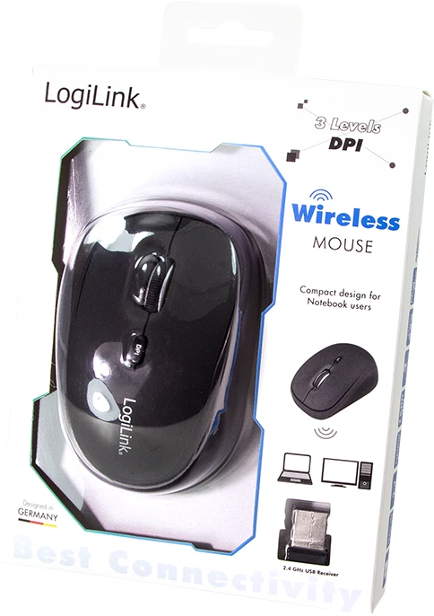 LogiLink Ergonomische Funk-Maus, USB