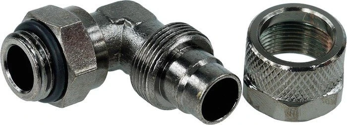 Aquatuning 90° Anschluss, G1/4" auf 13/10mm, schwarz vernickelt