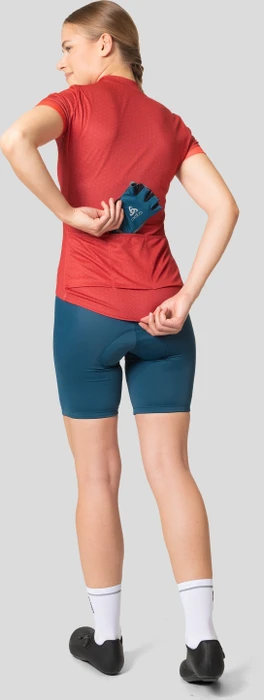 Odlo The Essential Print Trikot kurzarm american beauty/cayenne (Damen)