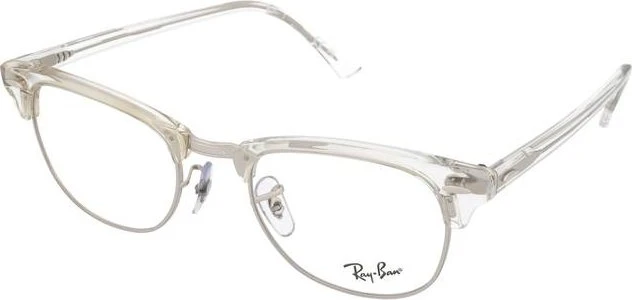Ray-Ban RB5154 Clubmaster Optics 53mm polished white transparent