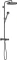 Hansgrohe AXOR One Showerpipe mit Thermostat und Kopfbrause 280 1jet polished black chrome Vorschaubild