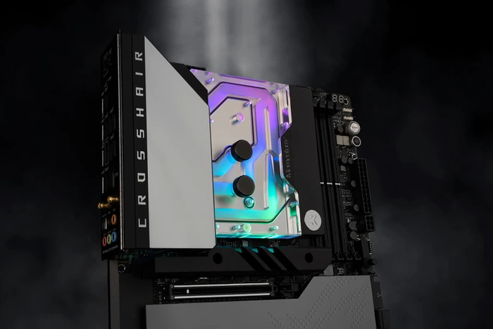 EK Water Blocks Quantum Line EK-Quantum Momentum² ROG Crosshair X670E Hero D-RGB Monoblock, Nickel, Acryl