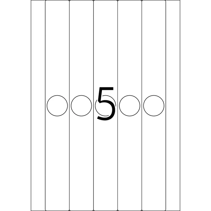 Herma Ordneretiketten, 38x297mm, weiß, 25 Blatt (125 Etiketten)