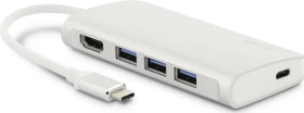 LMP USB-C Video Hub, 5-Port, USB-C 3.0 [Stecker], silber (17101)
