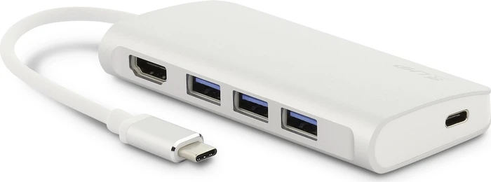 LMP USB-C Video Hub, 5-Port, USB-C 3.0 [Stecker], silber