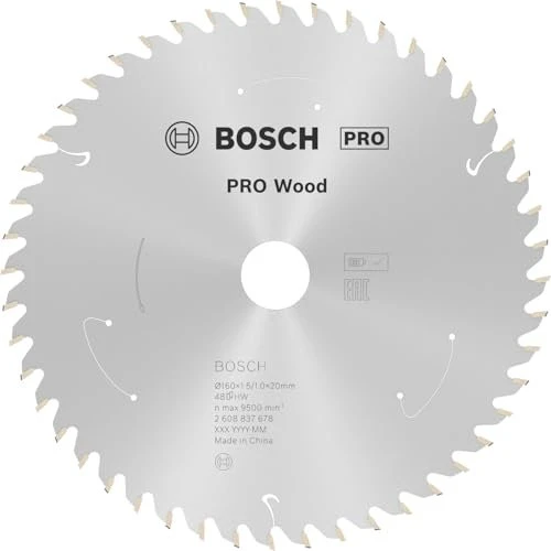 Bosch Professional Standard for Wood Kreissägeblatt 48Z, 160x1x20mm, 1 Stück