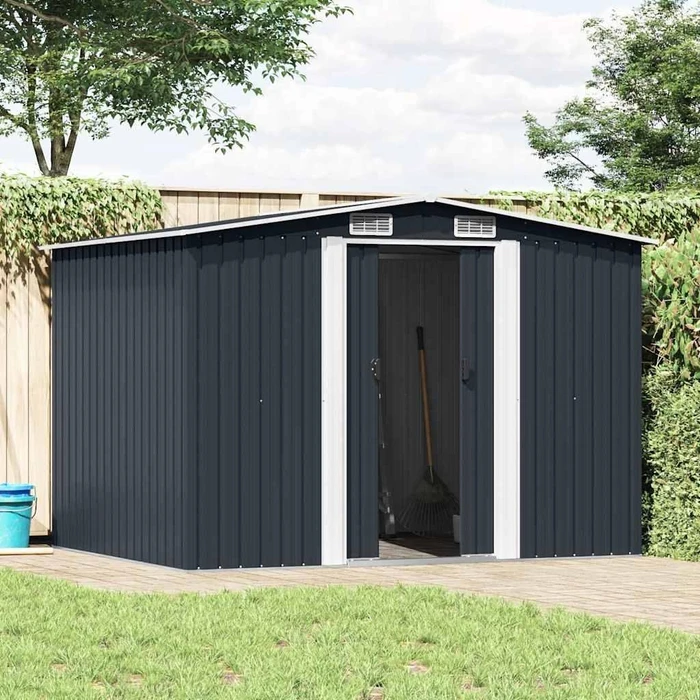 vidaXL Metall Gerätehaus 257x205cm anthrazit