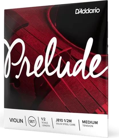 D'Addario Prelude Violin String Set, 1/2 Scale, Medium Tension