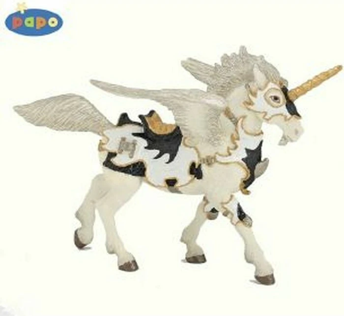 Papo Die Bezaubernde Welt - Schwarzweißes Pegasus Einhorn
