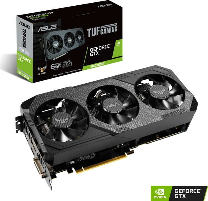 ASUS TUF Gaming X3 GeForce GTX 1660 SUPER, TUF 3-GTX1660S-A6G-GAMING, 6GB GDDR6, DVI, HDMI, DP