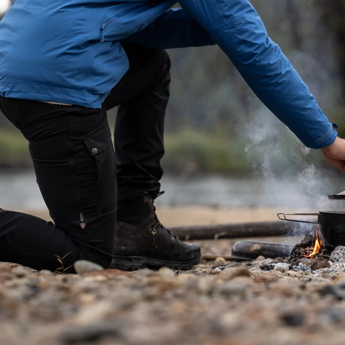 Fjällräven Abisko Hybrid Trail Hose lang schwarz (Herren)