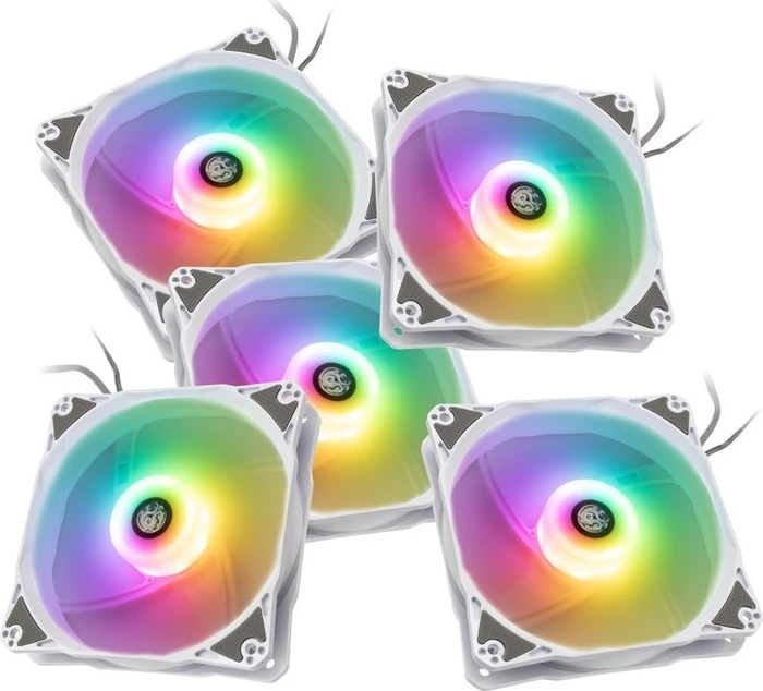 Bitspower Notos 120 Fan Digital RGB weiß, 120mm, 5er-Pack