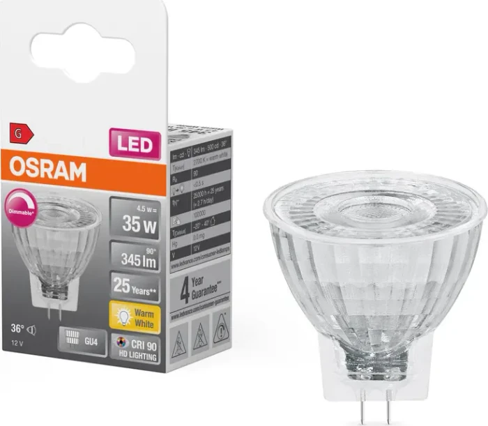 Osram Ledvance LED Superstar MR11 12V 20 4.5W/927 GU4 30°