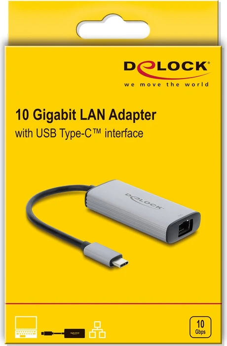 DeLOCK 10G LAN-Adapter, RJ-45, USB-C 3.2 [Stecker]