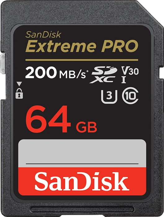 SanDisk Extreme PRO R200/W90 64GB, UHS-I U3, Class 10