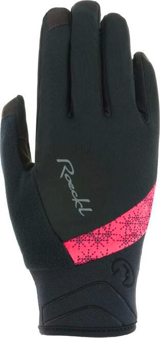 Roeckl Waldau Fahrradhandschuhe black/coral (Damen)