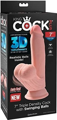 Pipedream King Cock 7" Triple Density Cock with Swinging Balls