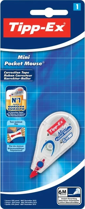 BIC Tipp-Ex Mini Pocket Mouse 5mmx6m Korrekturroller, Blister